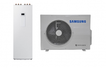 SAMSUNG ORAS-VANDUO 6.0-6.5-KW SPLIT KOMPLEKTAS SU R32 FREONU (SU 200 L TŪRINIU ŠILDYTUVU)
